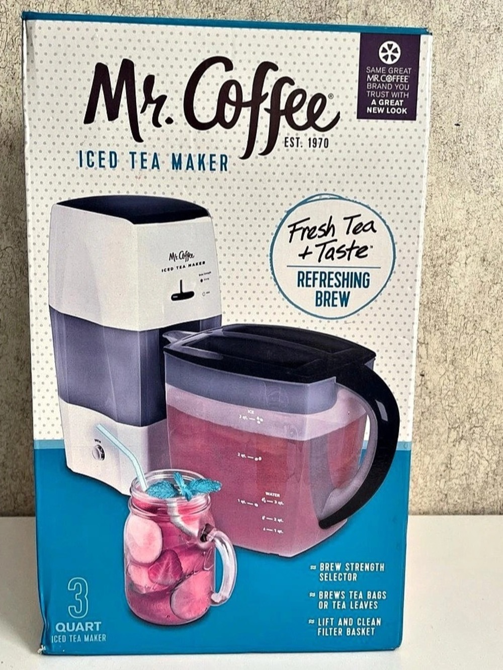 Rare Mr. Coffee TM75 3 Quart Black Iced Tea Maker (TM75BK-1) Discontinued New